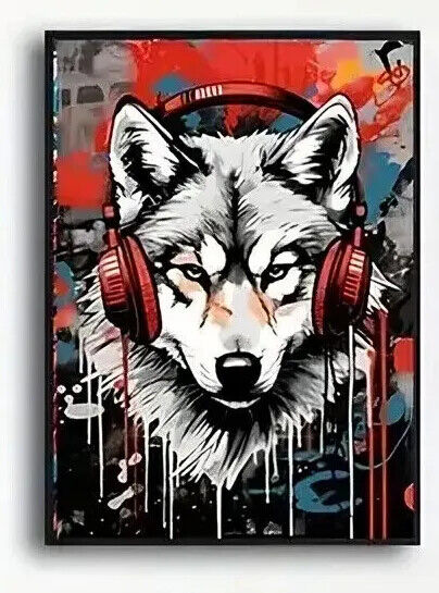 ANIMAL Canvas Wall Art Movie Print Picture GREYSCALE GAMING MULTI DECO XLARGE