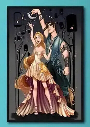 Disney Princes Canvas Wall Art Movie Poster Print Picture Stylish Dancing Love