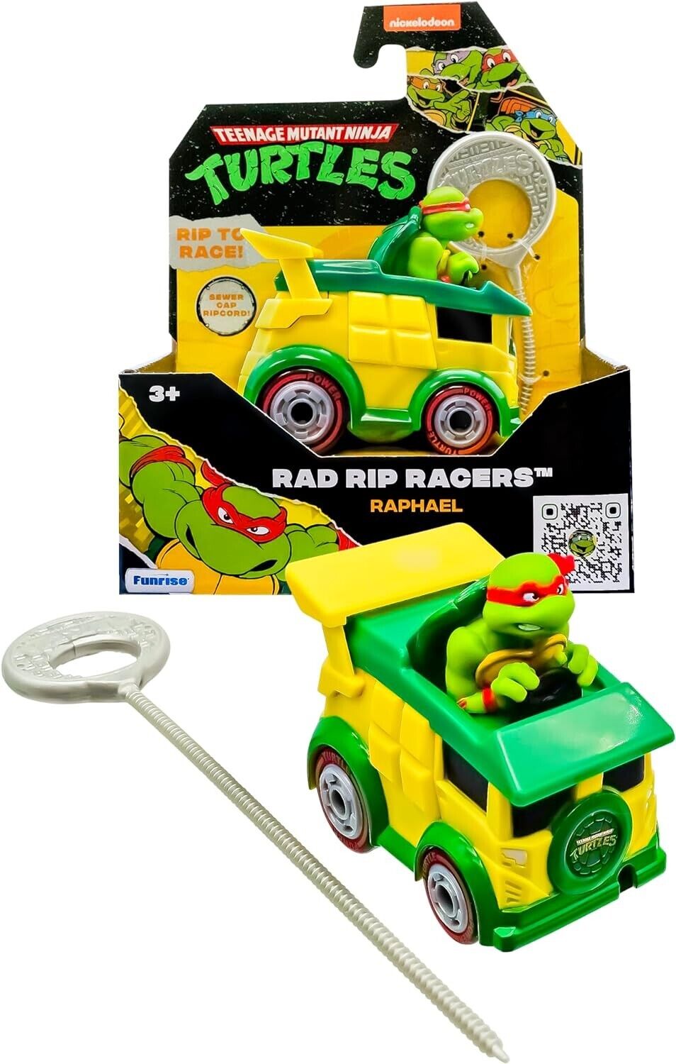 TMNT Rad Rip Racers RAPHAEL teenage mutant ninja turtles car toy pull MOVIE