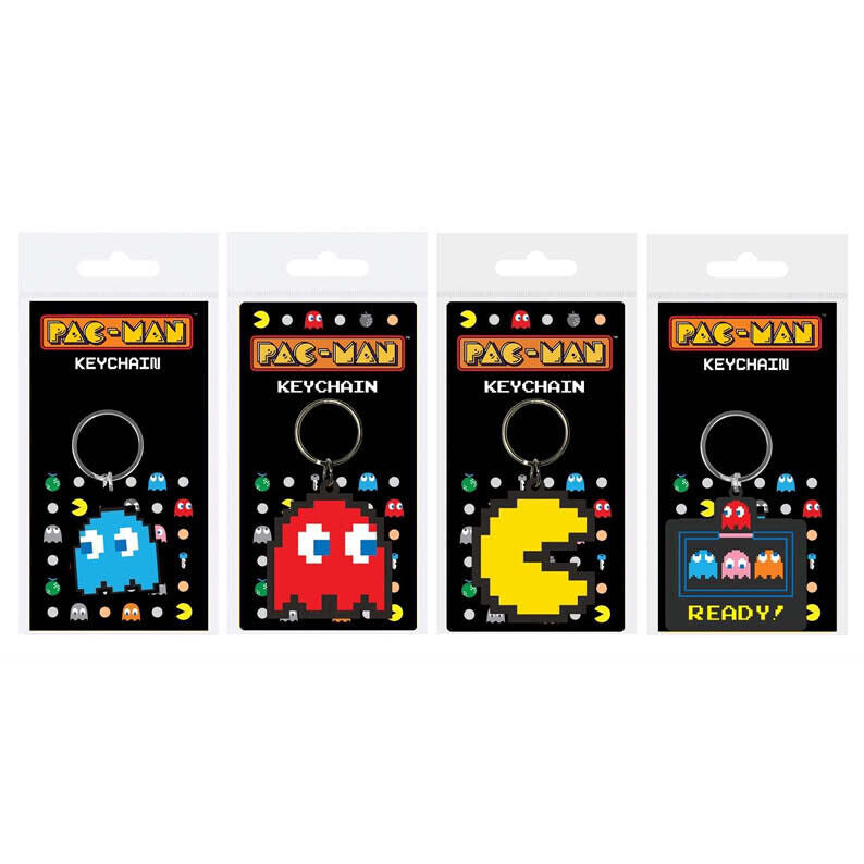 Pacman Keyring Rubber Official Licensed Character Keyring Pac Man Keyrings