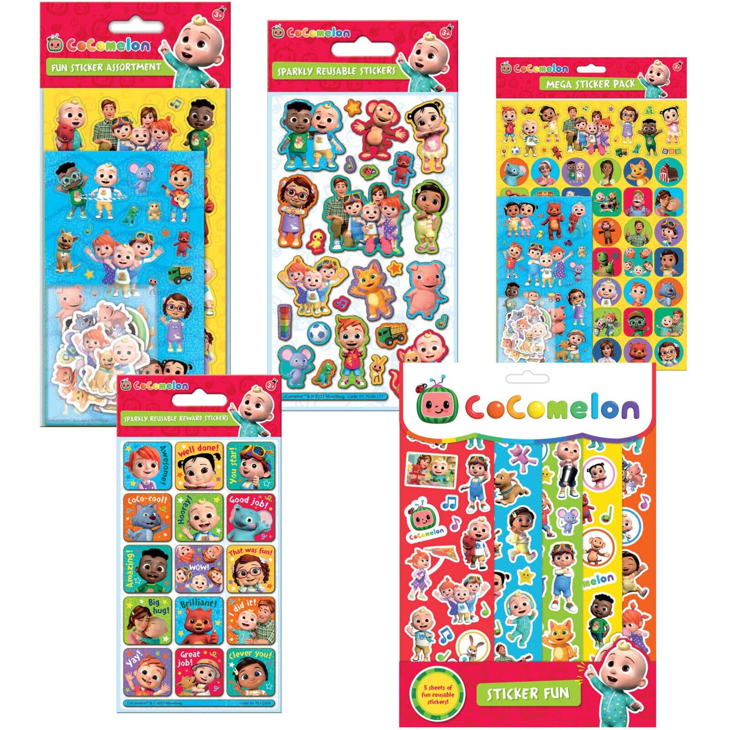 CoComelon STICKERS FOILE LARGE SMALL COULOURING BOOKS PAD JUMBO YOU CHOOSE