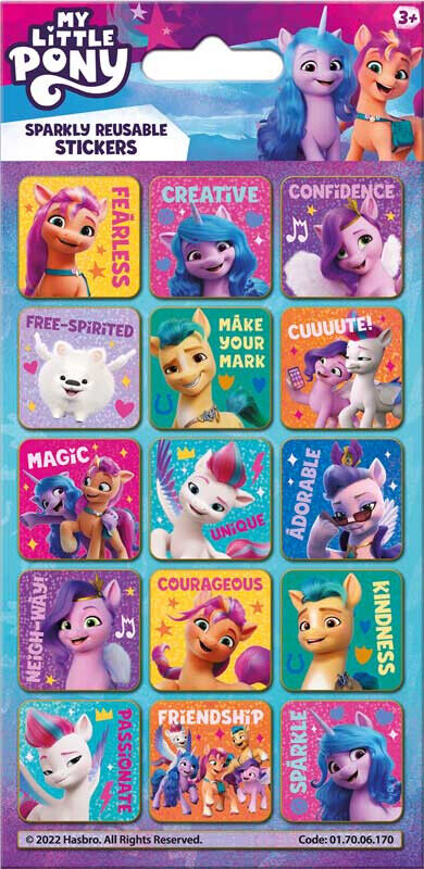 My Little Pony Reward Chart with Stickers FOIL REUSABLE SET YOU CHOOSE