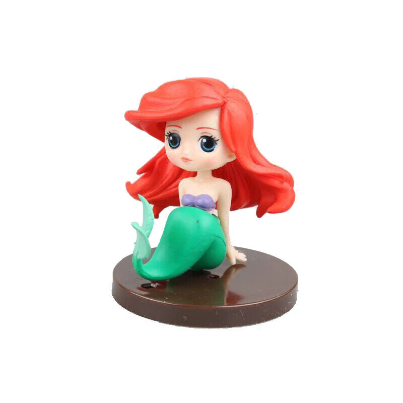 Lovely Disney Princess Figure Cake Topper Toy Doll ARIEL BELLE REPUNZEL JASMINE