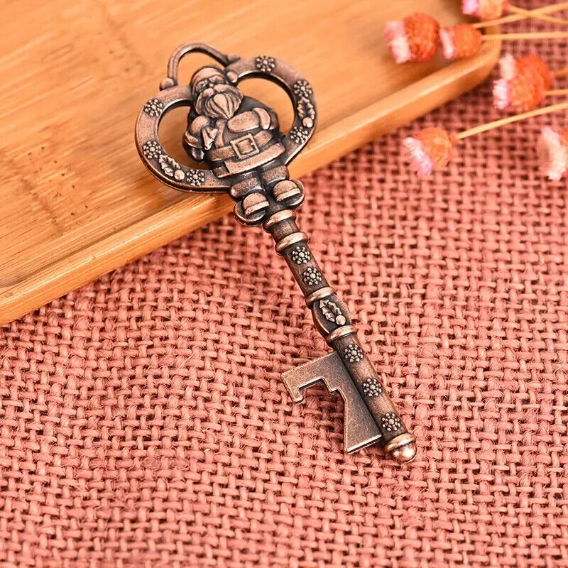 Antique Copper Santa Claus Christmas Key Bottle Opener Stocking Filler XMAS
