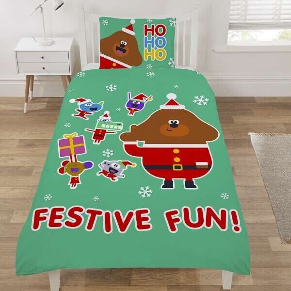 HEY DUGGEE Single Bed Duvet Cover Pillowcase Reversible Bedding Set 200x135cm UK