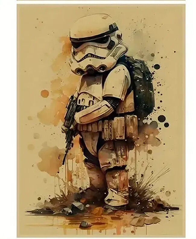 Star wars Wall Art Movie Poster Print Picture Retro CHEWBACCA YODA STORM