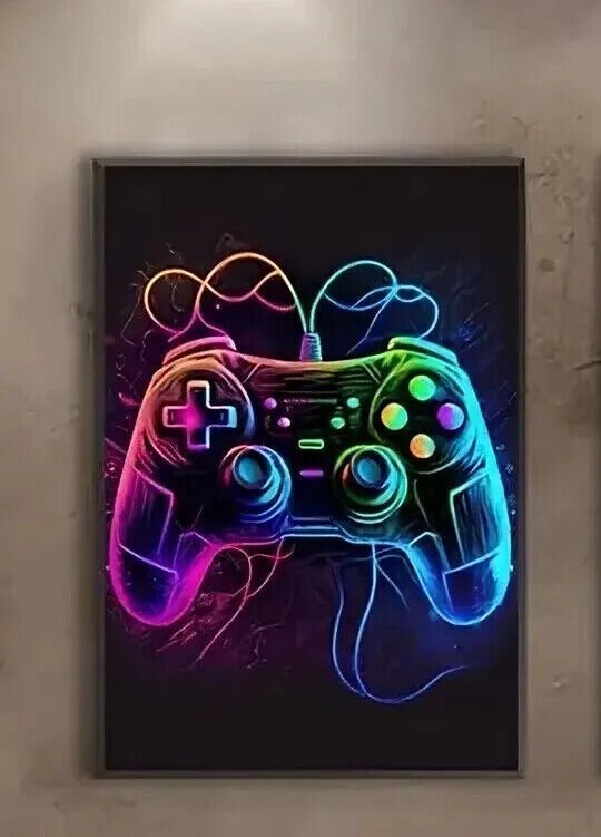Gamer Xbox PlayStation PS5 Canvas Art Pictures Large MUSIC VIRTUAL PC NINTENDO
