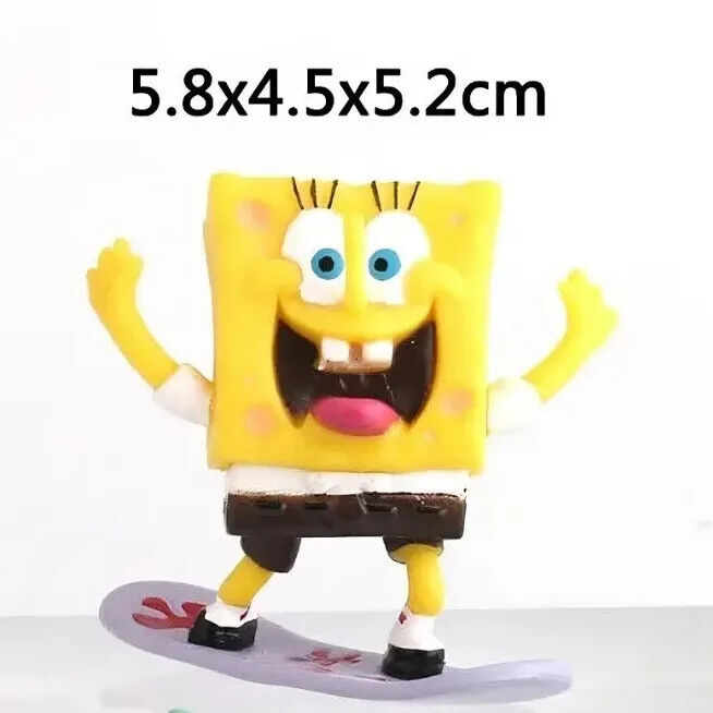 Spongebob Squarepants FIGURES SET SQUIDWARD KRABS NETFLIX TOY SANDY CHEEKS CHOOS
