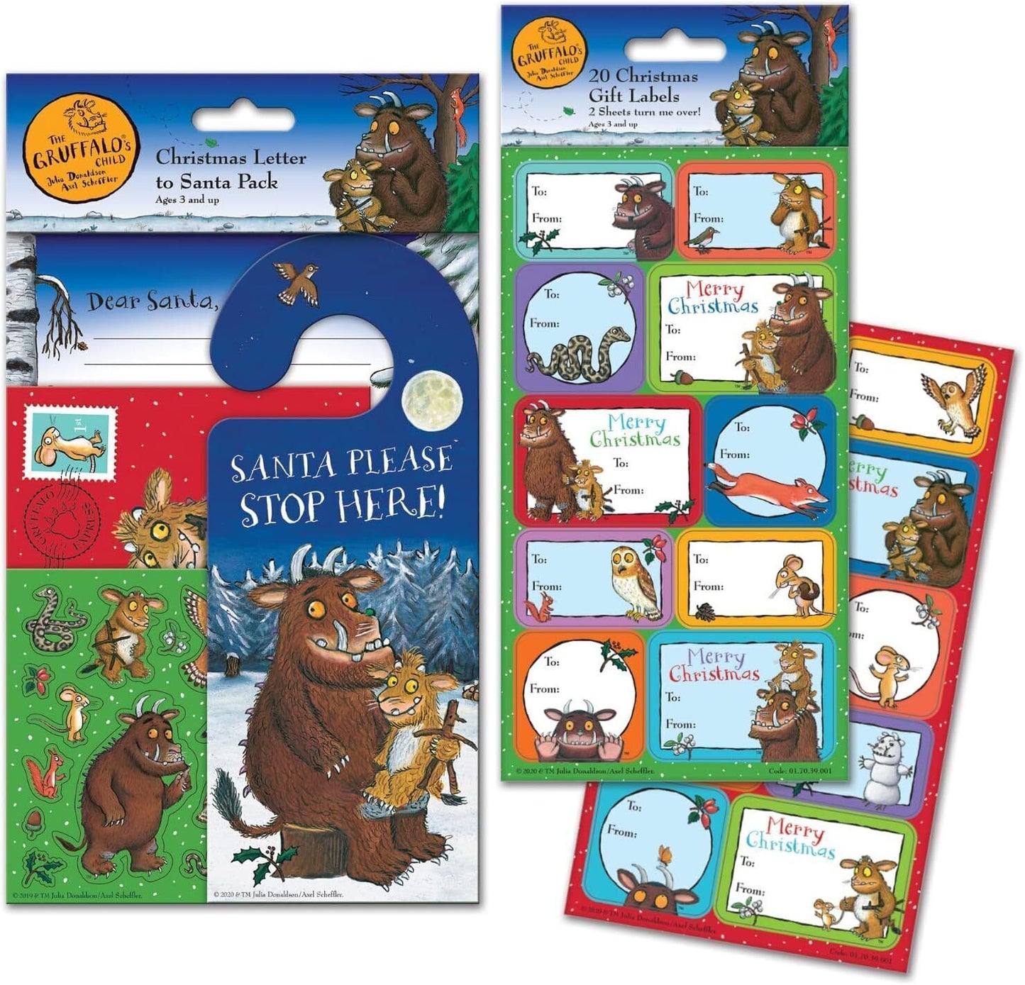 The Gruffalo's Child Christmas Letter to Santa and Gift Labels Xmas