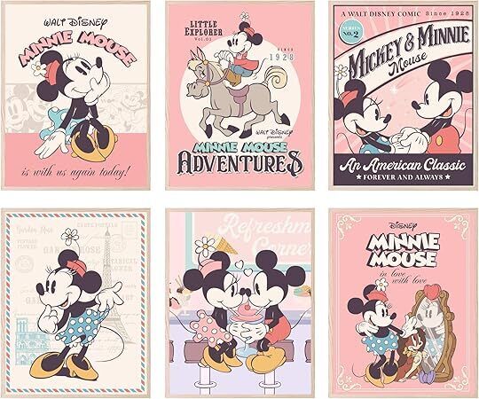 DISNEY Canvas Wall Art Movie Poster Print Picture MINNIE MICKEY MOUSE LOVE