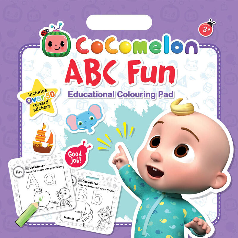 CoComelon Finger Paint Set COLOURING BOOK 123 ABC EDUCATIONAL COPY NETFLIX KID