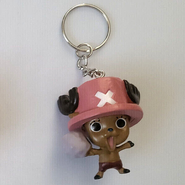Anime One Piece LUFFY PVC Keyring Keychain Figure Model Pendant 🇬🇧 WANTED