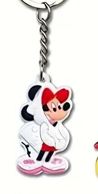 DISNEY CLUBHOUSE MICKEY/MINNIE MOUSE Keyring Gift Kids Adult Birthday Charm
