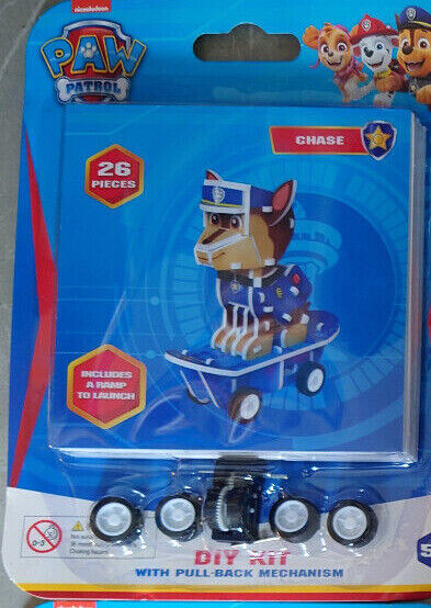 Paw Patrol Skateboard Buildable Figure DIY Kit With Pull-Back Mechanism U CHOOSE