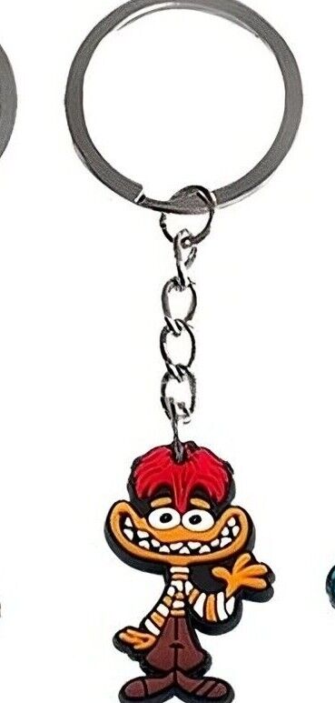 INSIDE OUT 2 Keyring BagTag Dangle Keychain ANXIETY ENVY PVC ENNUI NETFLIX