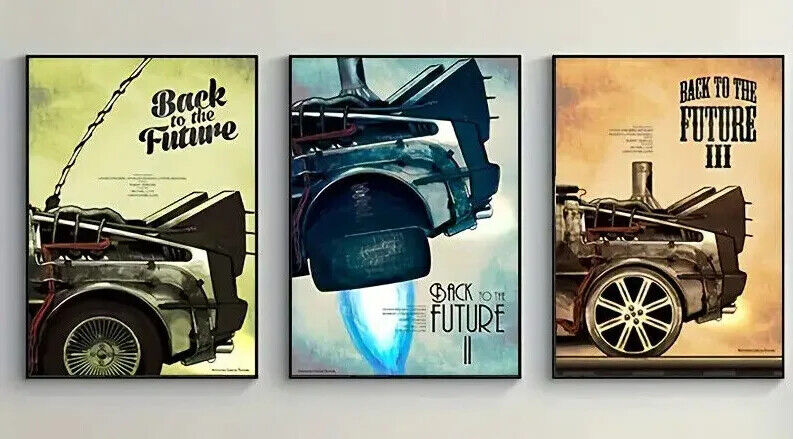 BACK TO THE FUTURE PART 1 2 3 CANVAS Film Movie Art Wall PRINT Actor COMIC RETRO