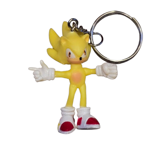 SONIC THE HEDGEHOG Official Keyring 2D Rubber TAILS SHADOW Sega Gaming CHOOSE
