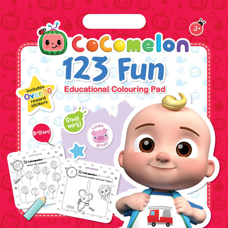 CoComelon Finger Paint Set COLOURING BOOK 123 ABC EDUCATIONAL COPY NETFLIX KID