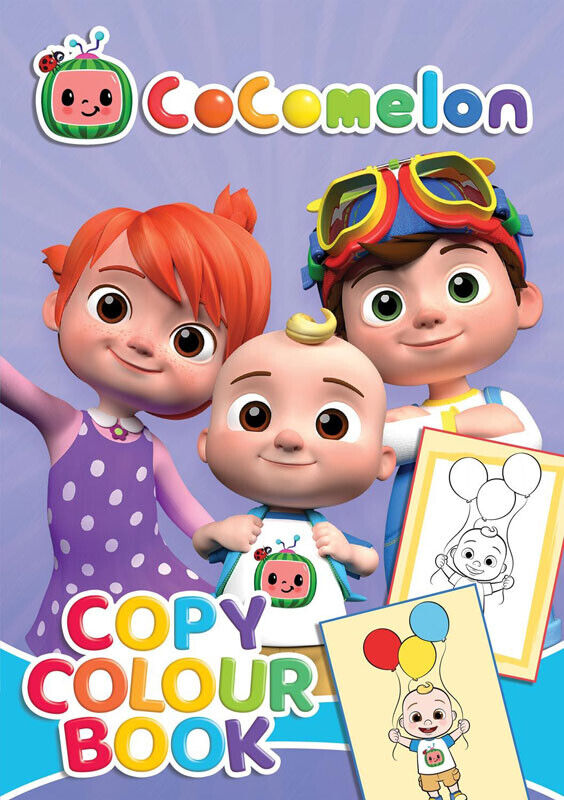 CoComelon Finger Paint Set COLOURING BOOK 123 ABC EDUCATIONAL COPY NETFLIX KID