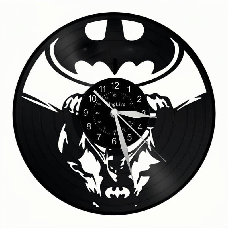 Batman Arkham Asylum DC Comics Vinyl Record Large Wall Clock Birthday Gift Decor
