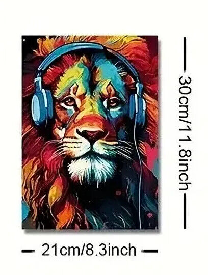 ANIMAL Canvas Wall Art Movie Poster Print Picture WOLF MONKEY LION BANKSY MULTI
