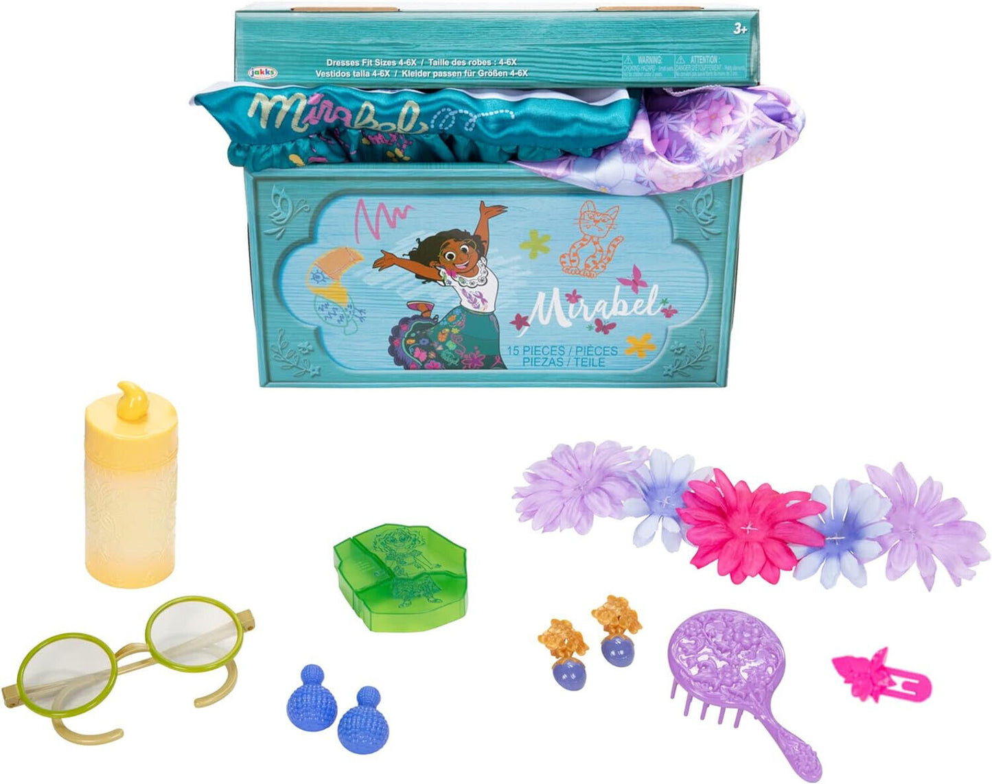 New Disney Encanto Mirabel Isabel Madrigal Sisters Dress Up Accessories Trunk
