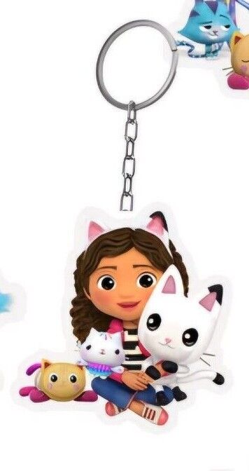 Gabbys DollHouse Keyring BagTag Dangle Cakey Mercat Babybox Keychain GABBY'S