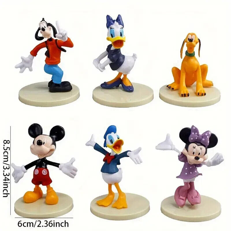 Mickey Mouse Clubhouse action Figure Set Minnie Toy Cake Topper Donald Pluto
