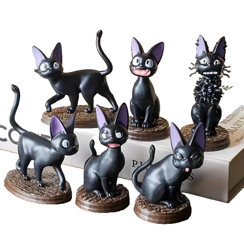 Black Cat Keyring Keychain Horror Witch Kiki Ghibli Figure Kids Happy Wizard