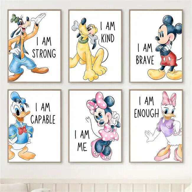 DISNEY CLUB Canvas Wall Art Movie Poster Print Picture MINNIE MICKEY MOUSE PLUTO
