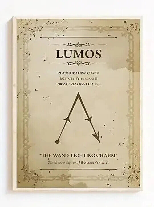 HARRY POTTER SPELLS CANVAS Wall Art Movie Poster Print Picture POTION SPELL