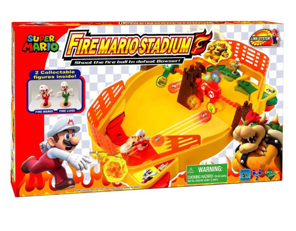 Super Mario Fire Mario Stadium BROTHERS LUIGI PINBALL GAME FOOTBALL SHOT