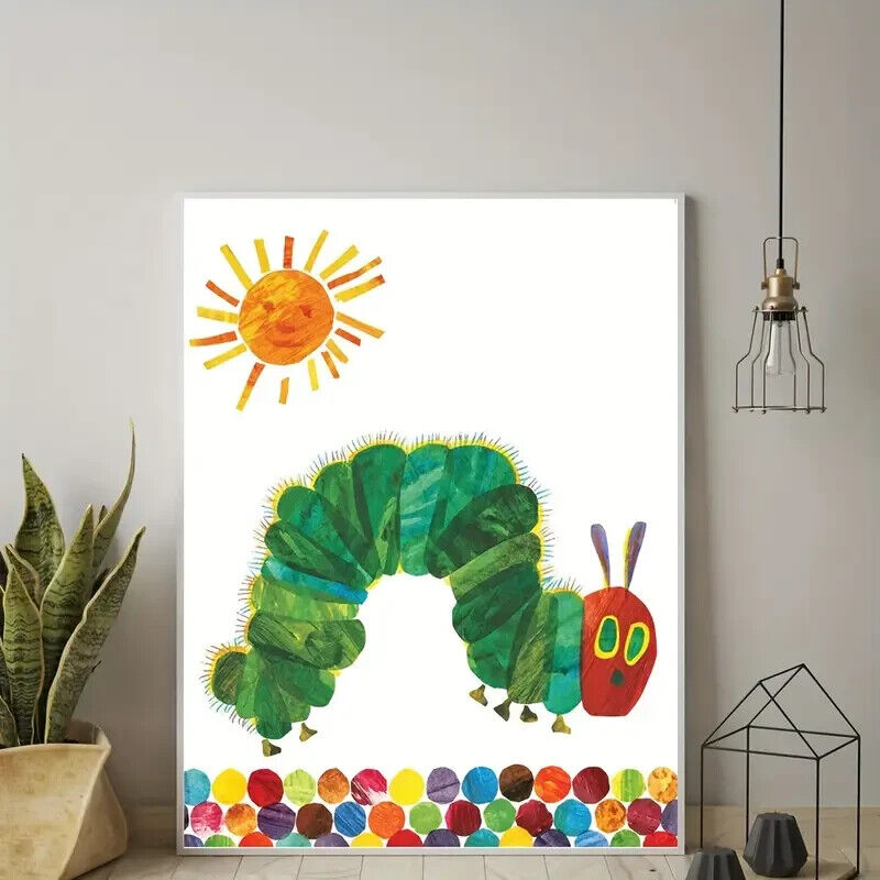 HUNGRY CATERPILLAR Canvas Art Print HOME KIDS CHILDRENS BOOK EDUCATIONAL XMAS