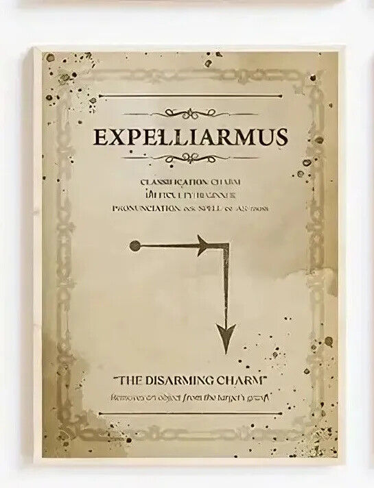 HARRY POTTER SPELLS CANVAS Wall Art Movie Poster Print Picture POTION SPELL
