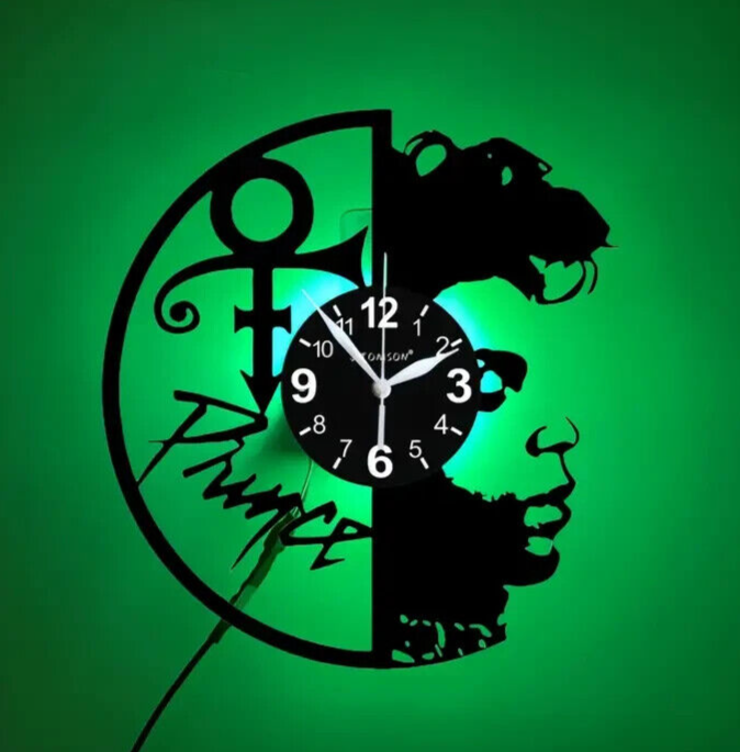 Prince Singer Vinyl Wall Clock Gift British Holiday Art Home Room Music Record