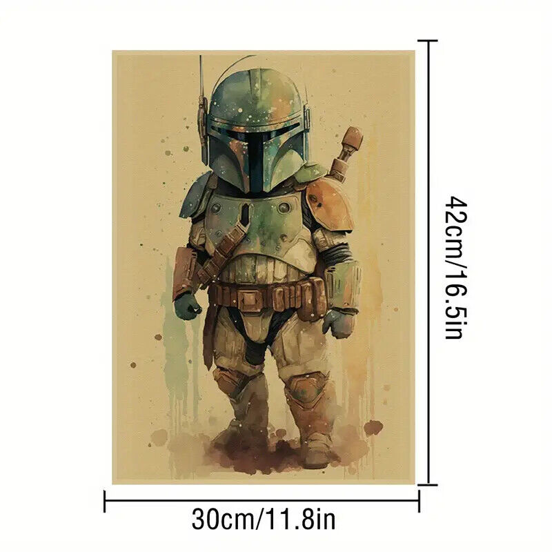 Star wars Wall Art Movie Poster Print Picture Retro CHEWBACCA YODA STORM