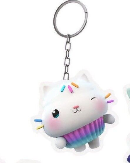 Gabbys DollHouse Keyring BagTag Dangle Cakey Mercat Babybox Keychain GABBY'S