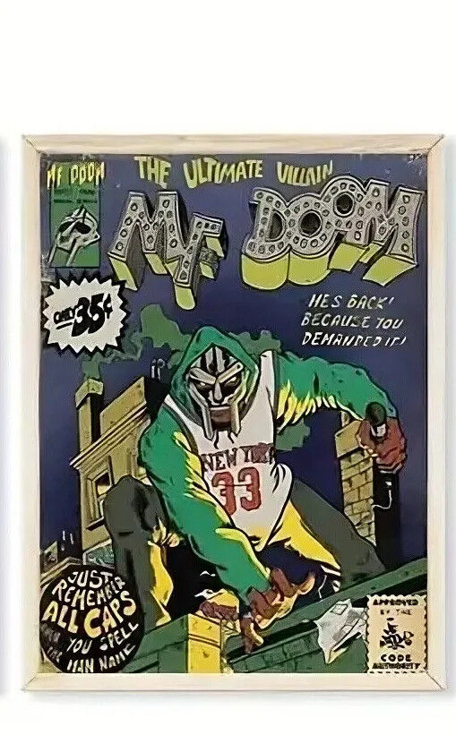 IAO MF DOOM CANVAS Music Album Cover Poster Music Poster Aesthetic COMIC ART
