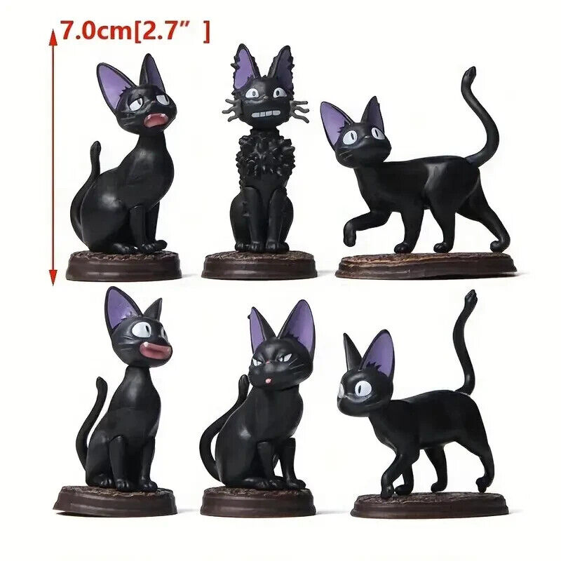 Black Cat Keyring Keychain Horror Witch Kiki Ghibli Figure Kids Happy Wizard