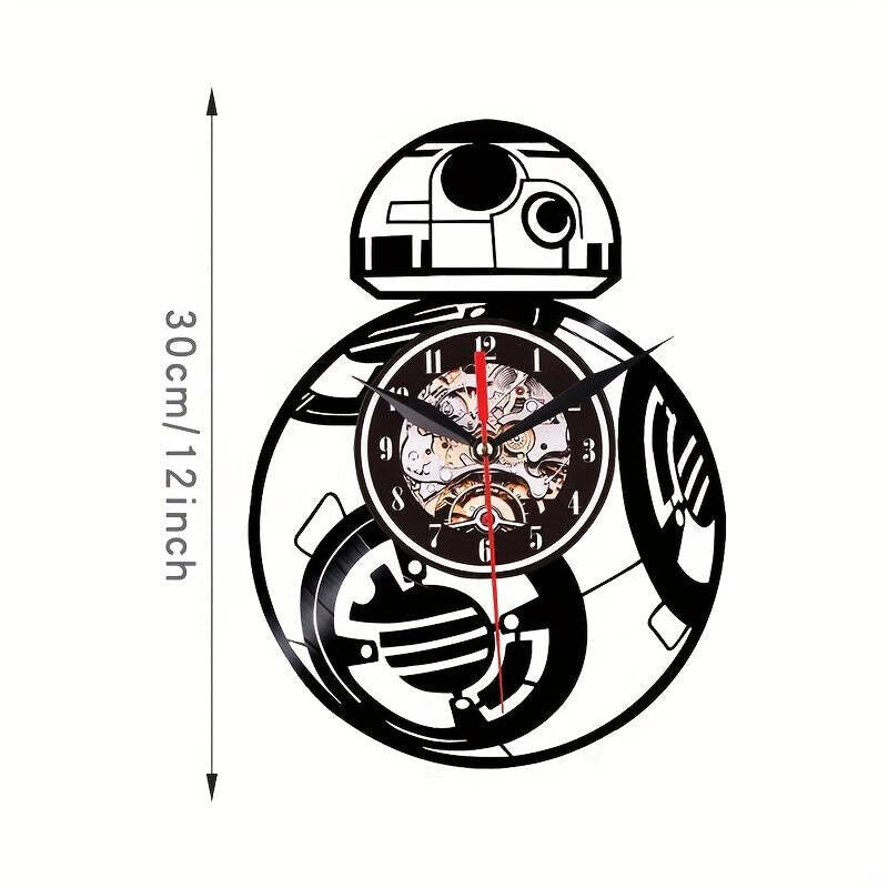Star Wars BB8 Vinyl Clock Darth Vader Wall Art Best Yoda Record Decor Death