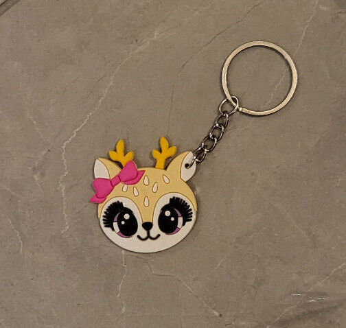 NOVELTY KEYRING RAINBOW BRIGHT OWL CAT MOUSE UNICORN DEER DOG FILLER PARTY