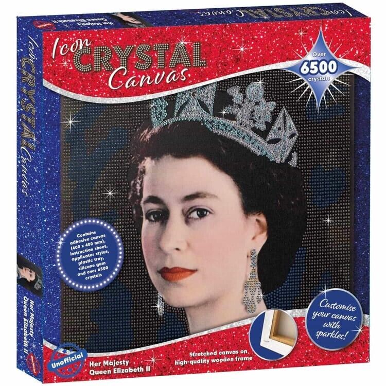 Icon Crystal Canvas Her Majesty Queen Elizabeth II Canvas Crystal Deco Kit Royal