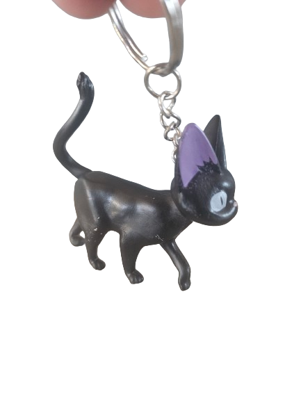 Black Cat Keyring Keychain Horror Witch Kiki Ghibli Figure Kids Happy Wizard