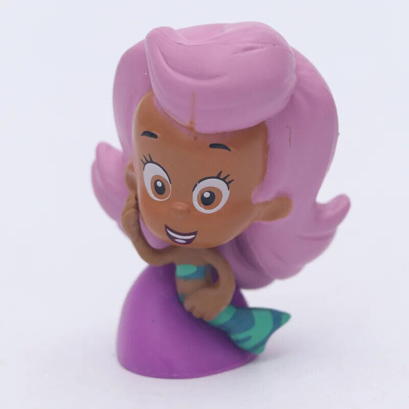 Cartoon Bubble Guppies Gil Molly Nonny Vinyl 2" Figure Toy Cake Topper NICK JR