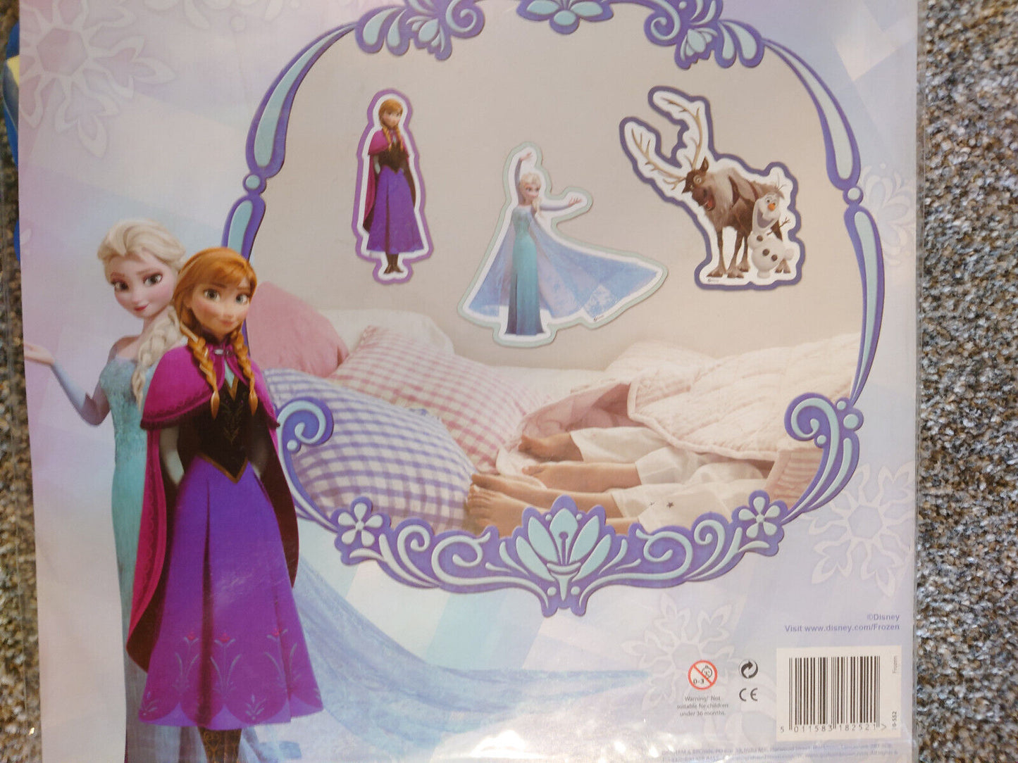 Disney FROZEN 3 x Large 3D Foam Wall Decoration Stickers 30cm childrens LARGE