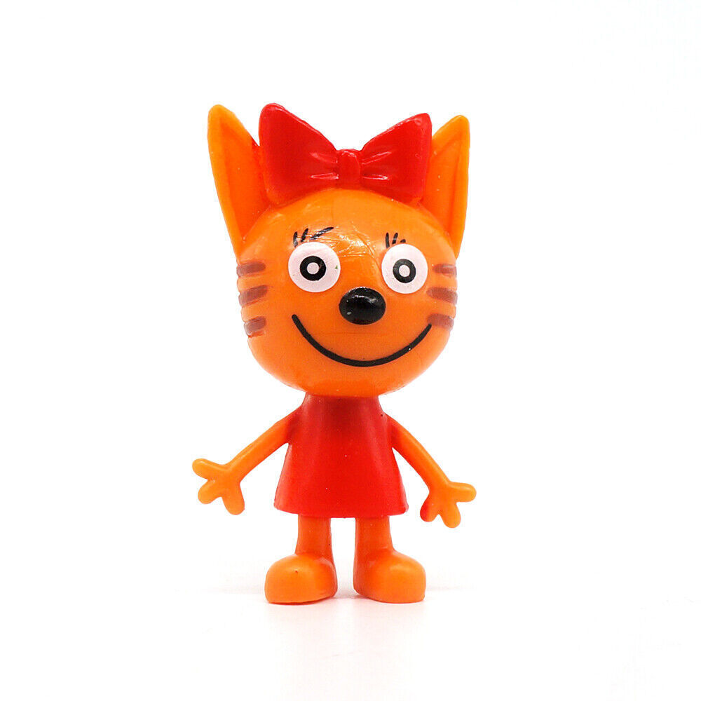 Kid-e-cats Figures 2.36'' PVC Toys Kids Gift Russian Cartoon Family cat orange