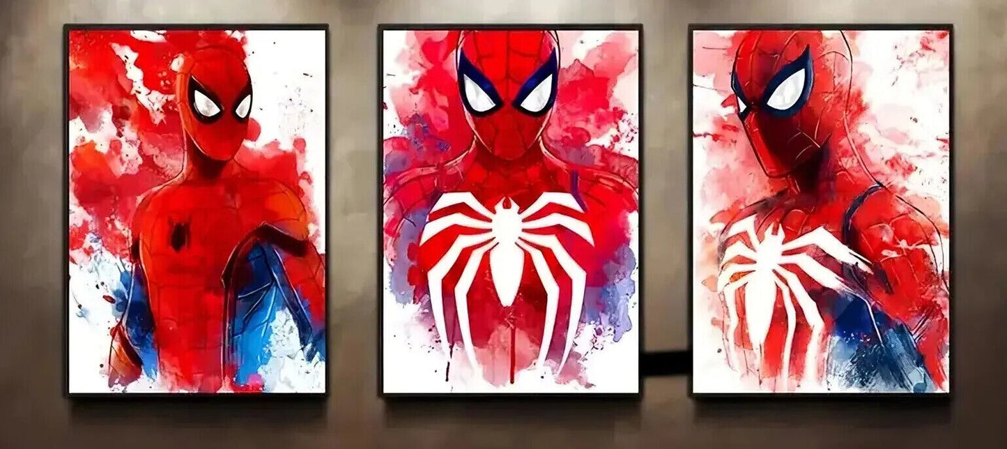 Spiderman Canvas Marvel GAMING MUSIC Abstract Face Print Superhero SPIDER MAN