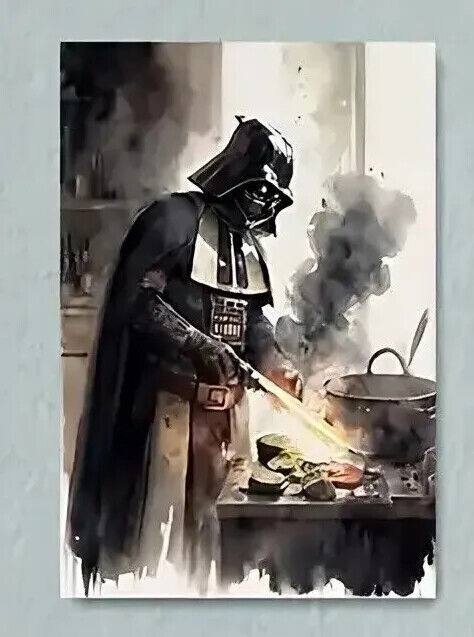 Star wars Canvas Wall Art Movie Poster Print Picture Darth Vader Cooking