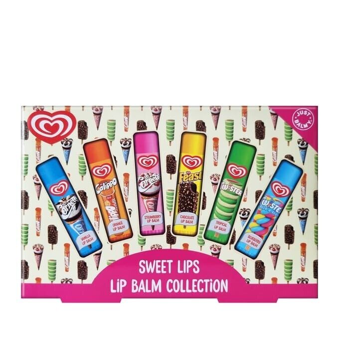 WALLS Ice Cream LOLLY LOLLIE Lip Balm Gift Set Just Balmy Flavoured Balms