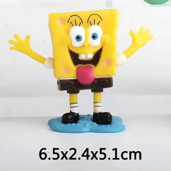 Spongebob Squarepants FIGURES SET SQUIDWARD KRABS NETFLIX TOY SANDY CHEEKS CHOOS